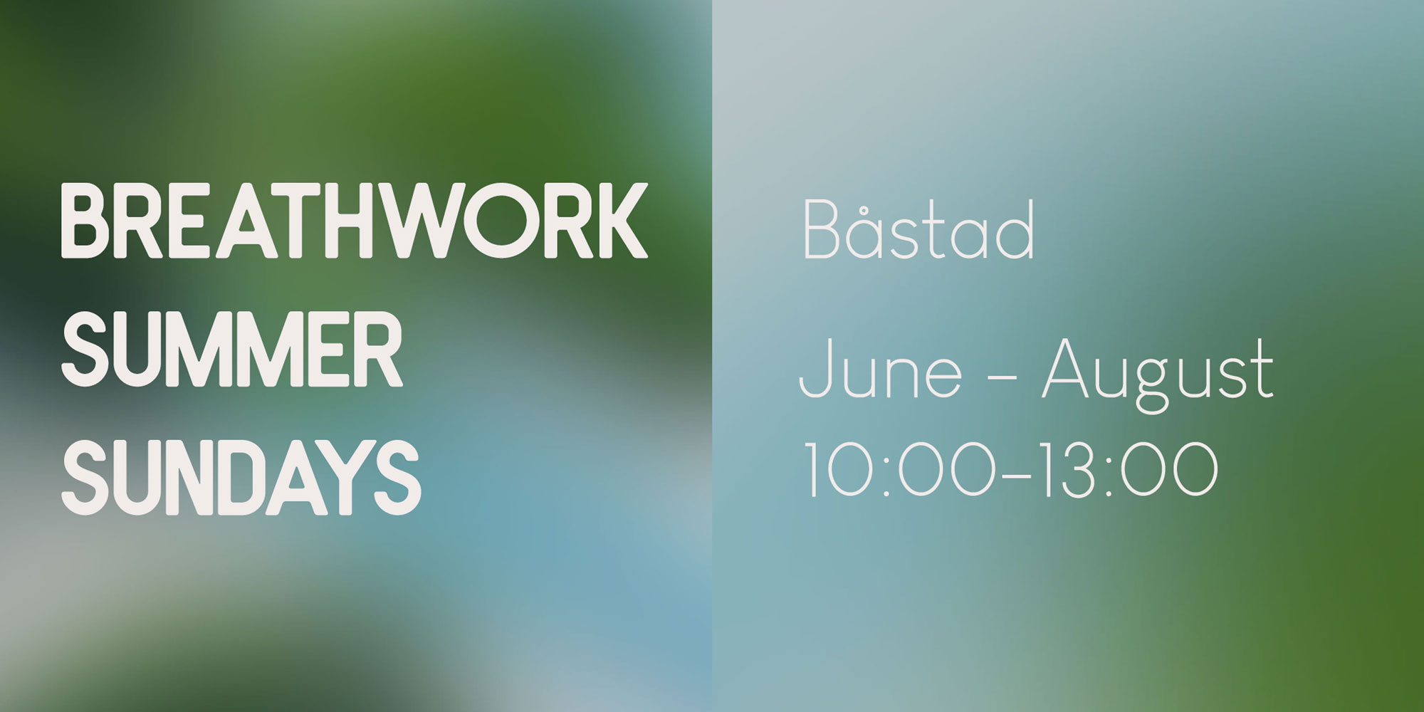 Breathwork Summer Sundays, Båstad, June – August, 2024
